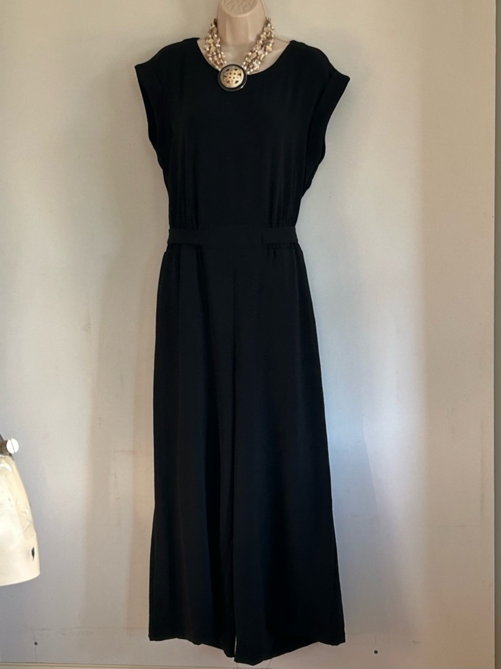 Calvin Klein Black Maxi Jumpsuit Dress True Black One Piece NWOT EXC SZ 8